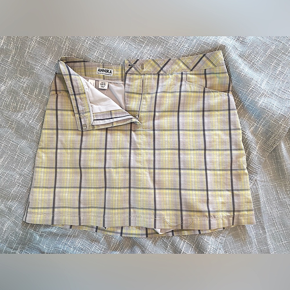 Preppy Yellow Plaid Skort – Annika Cutter & Buck (US 10)
